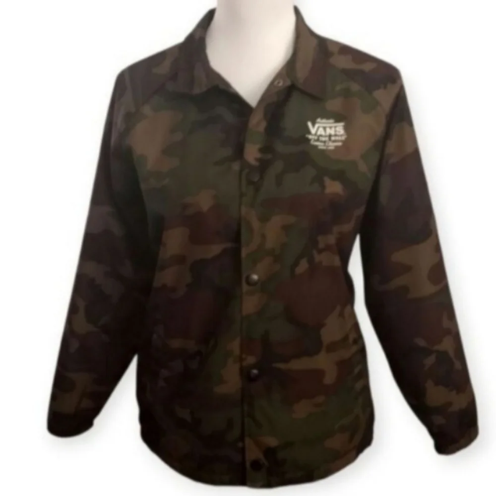 Vans Boys Green Camouflage Field Jacket Sz.YL EUC.